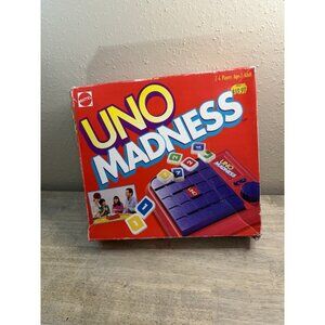Vintage Mattel Uno Madness 1995 Game COMPLETE Works Family Game Night